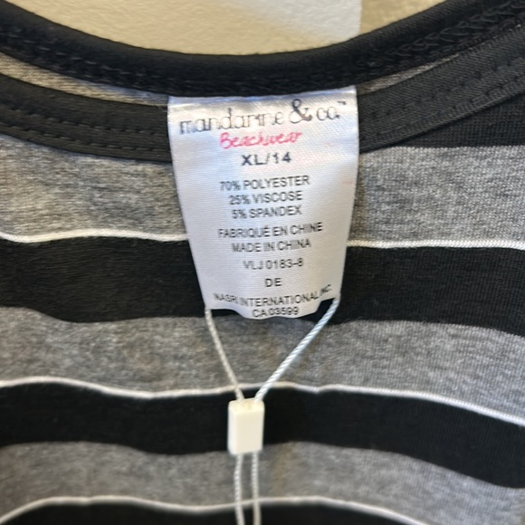 NWT Swim Coverup Heather Black - Picture 6 of 6